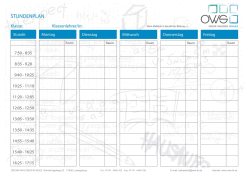 Ein leerer Stundenplan - Oscar-Walcker