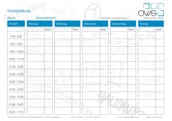 Ein leerer Stundenplan - Oscar-Walcker