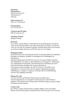 Impressum Kontaktadresse OSCAR wash+care