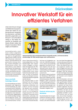 Innovativer Werkstoff f&uuml;r ein effizientes Verfahren