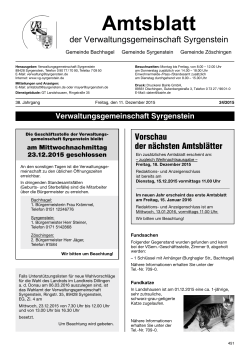 Amtsblatt - Druckerei Bairle