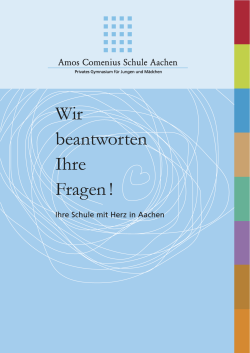Broschüre - Amos Comenius Schule