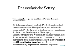 Das analytische Setting