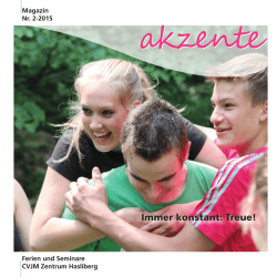 Immer konstant: Treue! - CVJM Zentrum Hasliberg