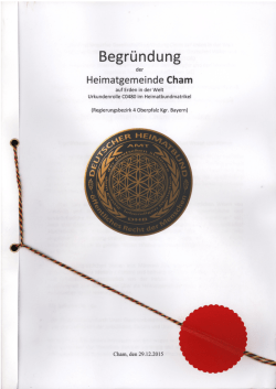 Heimatgemeinde Cham auf Erden - Heimatgemeinden Cham und