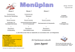 Ihr Küchenteam wünscht Guten Appetit!