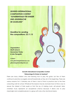 Seventh International Composition Contest “Gitarrentage für Kinder