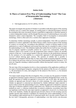 Is There a Context-Free Way of Understanding Texts? The Case of