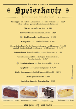 Einheimisch seit 1693