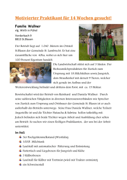 Motivierter Praktikant für 14 Wochen gesucht!