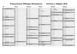 Juli-Dezember - Posaunenchor Effringen / Schönbronn