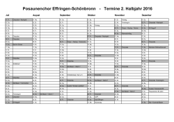 Juli-Dezember - Posaunenchor Effringen / Sch&ouml;nbronn