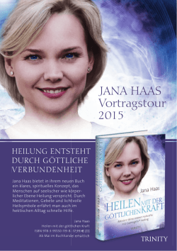 JANA HAAS Vortragstour 2015