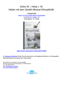 Heilen mit dem Zeolith-Mineral Klinoptilolith