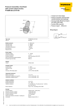 Pressure transmitter, front-flush