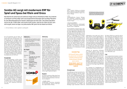 Sombo AG sorgt mit modernem ERP für Spiel und Spass
