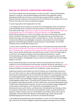 Heiratsstrafe weitestgehend schon beseitigt
