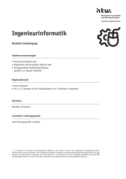 Ingenieurinformatik - Hochschule f&uuml;r Technik und Wirtschaft Berlin