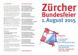 1. August 2015 - Zürcher Bundesfeier