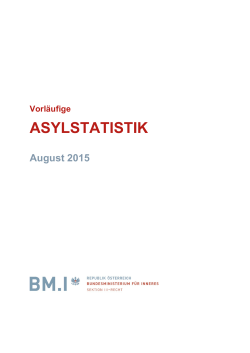Asylstatistik August 2015 - Bundesministerium für Inneres