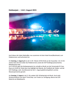 Heidseejam – 1.& 2. August 2015 - Hotel Krone
