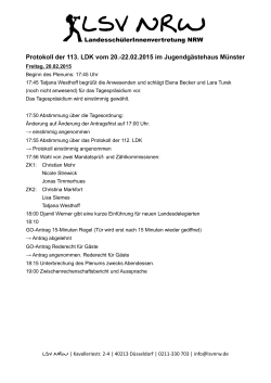 Protokoll der 113. Landesdelegiertenkonferenz der LSV NRW