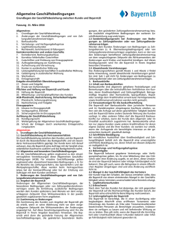 Grundlagen der Gesch&auml;ftsbeziehung zwischen Kunde und BayernLB