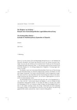 Der Bergbau von Arzberg – Beispiel einer fächerübergreifenden