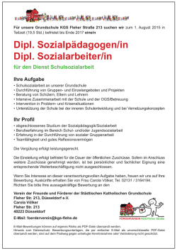 Dipl. Sozialp&auml;dagogen/in Dipl. Sozialarbeiter/in - KGS