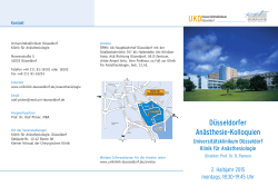 Fortbildungen 2. Halbjahr 2015 - Universitätsklinikum Düsseldorf