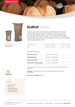 DiaMalt trocken - Hefe Schweiz AG