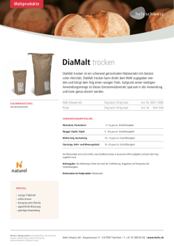 DiaMalt trocken - Hefe Schweiz AG