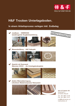 H&F Trocken Unterlagsboden.