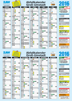 Abfallkalender 2016 - Groß
