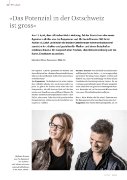 Das Potenzial in der Ostschweiz ist gross
