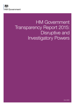 Transparency Report 2015: Disruptive and Investigatory