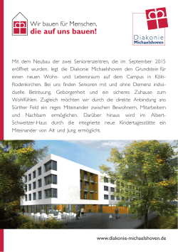 Infos über das neue Seniorenzentrum Albert-Schweitzer-Haus