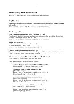 Publications by Albert Schnyder PhD