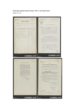 Einb&uuml;rgerungsakte Albert Einstein 1901
