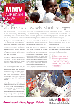 Medikamente entwickeln, Malaria besiegen