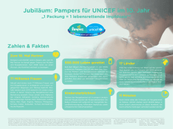 Jubiläum: Pampers für UNICEF im 10. Jahr