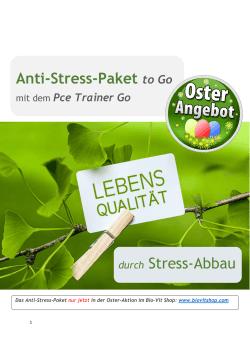 Anti-Stress-Paket to Go durch Stress