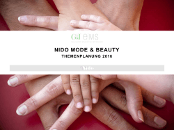 NIDO Mode – Themenplanung 2016