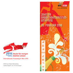 Arbeitnehmerinnen-Empfang 2016 - DGB Baden