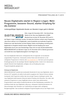 Neues Digitalradio startet in Region Lingen: Mehr