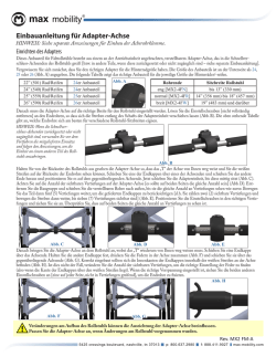 SmartDrive MX2 Einbauanleitung Adapterachse