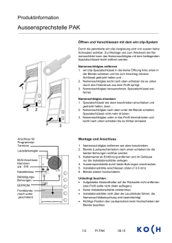 TC:Bus / Produktinformation Aussensprechstelle PAK