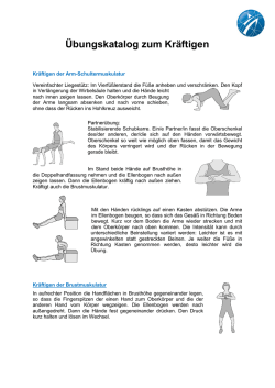 Übungskatalog zum Kräftigen