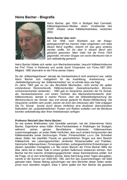 Heinz Bacher - Historische K&auml;lte