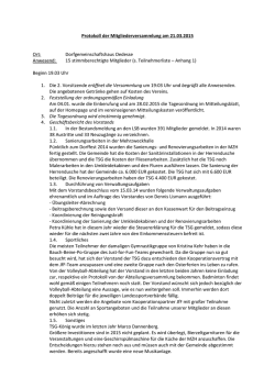 Mitgliederversammlung 2015
